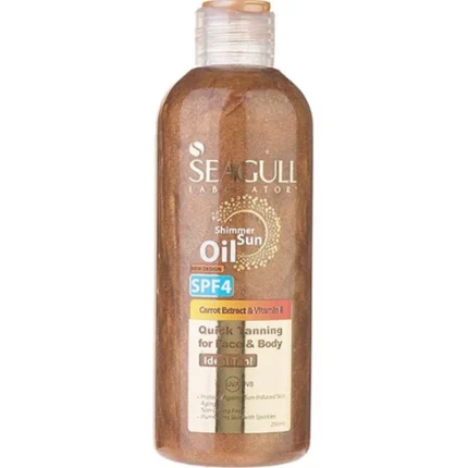 Seagull Bronzing and Vitamin Oil with Golden Pigments SPF4, 250 ml