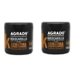 قناع الشعر بالكيراتين من آگرادو، حجم 500 مل، عبوة من 2