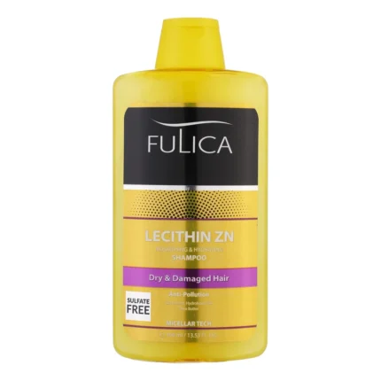 Fulica Hair Shampoo, LECITHIN ZN Model, Suitable for Dry and Damaged Hair, 400 ml