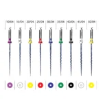 ملفات روتارية ثابتة التدرج 4% من إنسيدنتال، موديل Smart Blue، عبوة تحتوي على 6 قطع