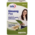 أقراص جينسنج بلس من يوروفيتال، عبوة من 60 قرص