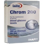 أقراص الكروم 200 ميكروجرام من يوروفيتال، عبوة من 60 قرص