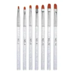 فرشاة زراعة الأظافر، موديل D1، مجموعة من 7 قطع