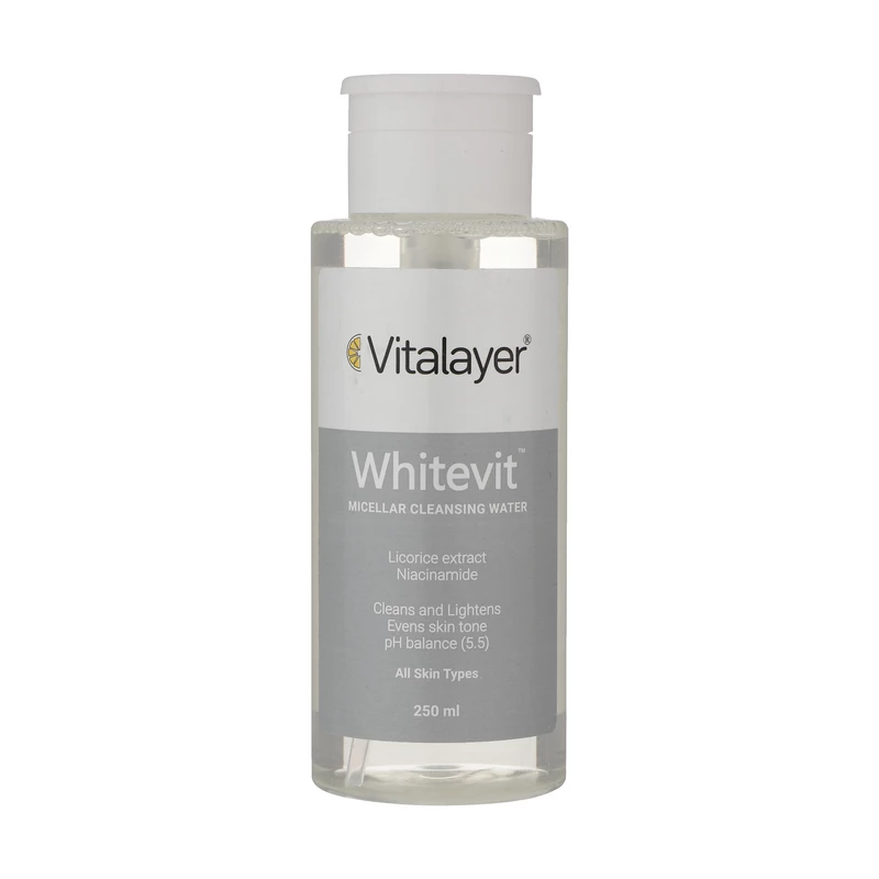 95 محلول تنظيف المكياج من فيتاليير موديل وايت ويت بحجم 250 مل - الصورة 1