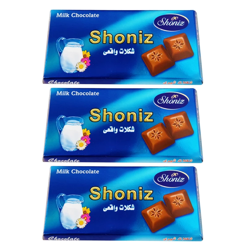 5 شوكولاتة حليب شونيز - 100 غرام عبوة 3 قطع - الصورة 1