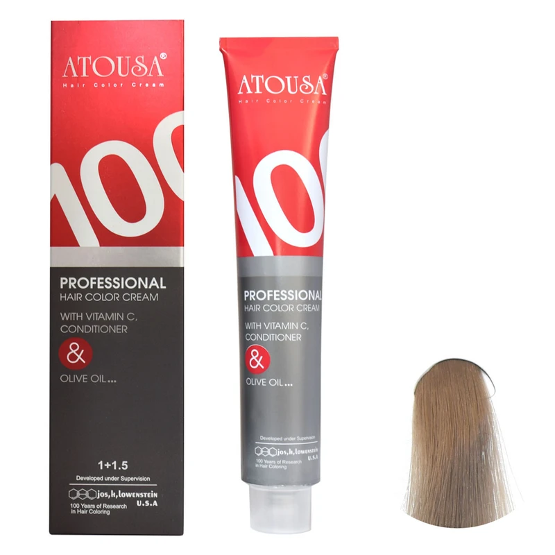 221 Atousa Hair Color No. A7, 100 ml volume, light gray blonde color. - Image 1