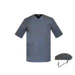 طقم قبعة ومئزر طبي رجالي تادو تصميم سكراب نموذج RO29