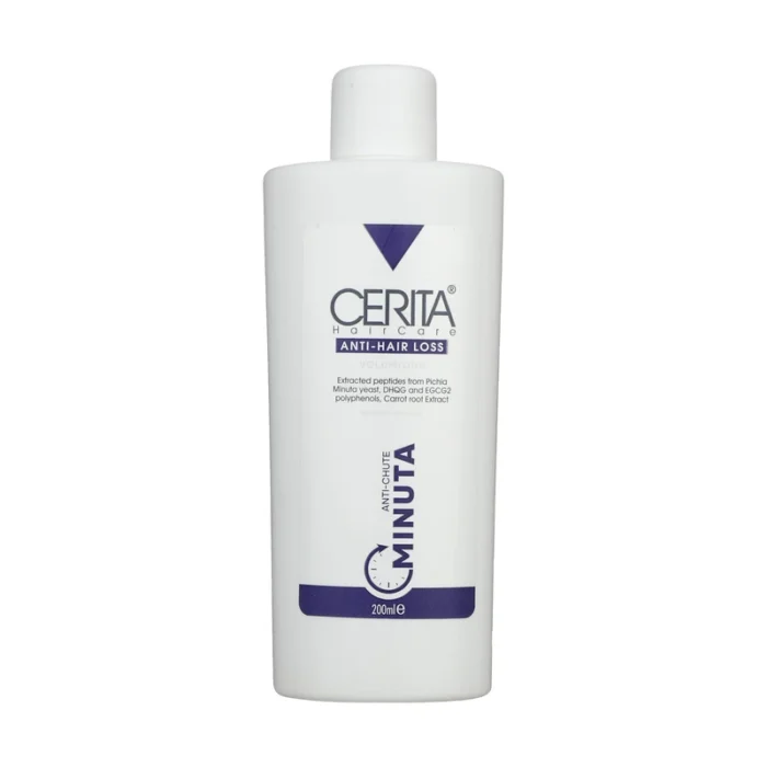 Anti-Hair Loss Shampoo and Paraben-Free from Serita, Compatible with Dry Hair, Contains Peptides Extracted from Pichia Minuta Yeast, DHQG and EGCG2 Polyphenols, and Carrot Root Extract, Volume 200 ml Minuta Model - Image 1