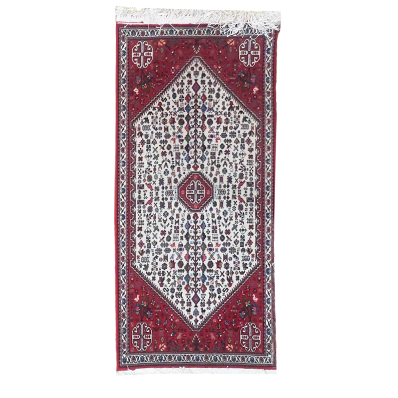 سجاد آباده يدوي أصلي خلفية بيضاء 100×60 سم