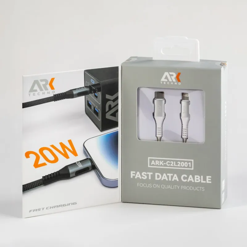 fastDataCable 1 كابل بيانات وشحن سريع آرك ARK-C2L2001 بطول 1 متر وقوة 20W